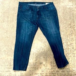 SIX LINCOLN MENS 44X30 New York Stretch Skinny Fit Jeans Casual Dark Wash